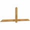 Ekena Millwork Eugene Rough Sawn Timber Gable Bracket, Western Red Cedar, 84"W x 28"H x 2"D x 4"F, 8/12 Pitch GBW084X28X0204EUG00RWR - alternate 3